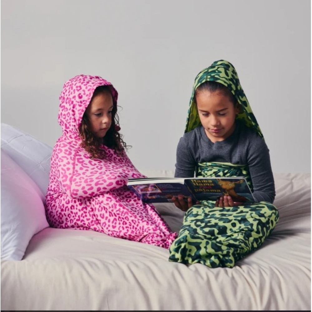 Hug Sleep Pod Kids Hooded Sleep Turquoise Teal Space Dye Wearable Blanket Sack - Picture 4 of 12